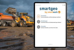 smartgeo by smartwork: Eine Lösung für die Geotechnik von affinis - Startscreen App