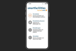 smartfacilities by smartwork von affinis: App Startscreen